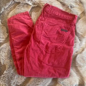 Hudson Cranberry Corduroy Pants